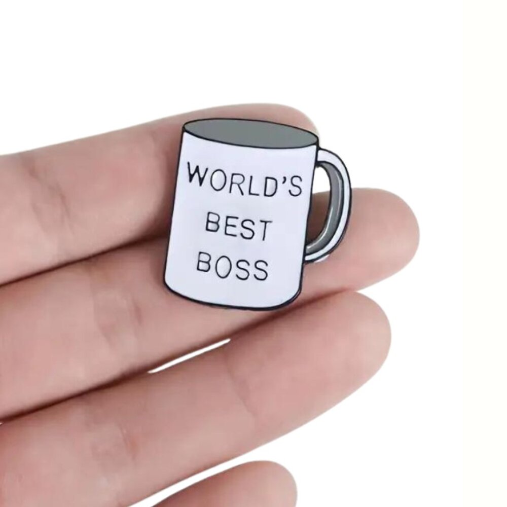 World's Best Boss Enamel Pin - Funny The Office TV Show Mug